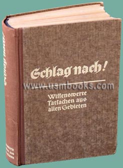 1941 Nazi illustrated encyclopedia SCHLAG NACH!